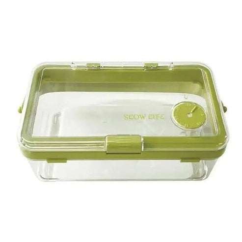 Double-Layer Crisper Box with Lid & Handle