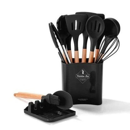 Durable Silicone Cooking Utensils Set for Effortless Cooking