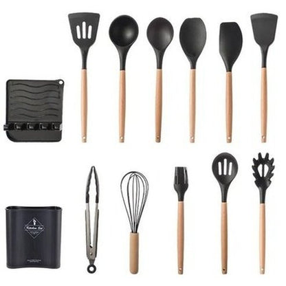 Durable Silicone Cooking Utensils Set for Effortless Cooking