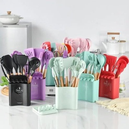 Durable Silicone Cooking Utensils Set for Effortless Cooking