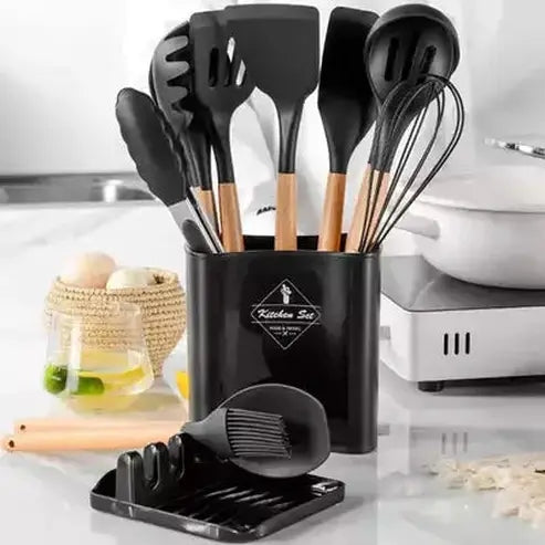 Durable Silicone Cooking Utensils Set for Effortless Cooking