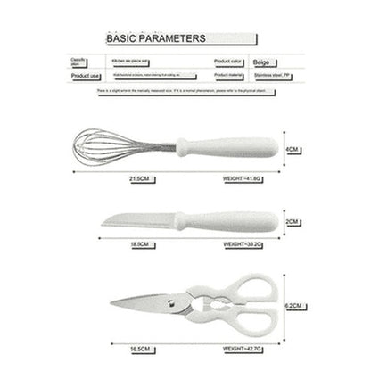 Eco-Friendly Stainless Steel 6-Piece Kitchen Utensil Set