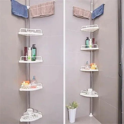 Floor-to-Ceiling Tension Pole Shower Caddy