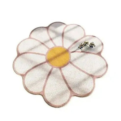 Flower Shaped Cashmere Living Room Decor Rug