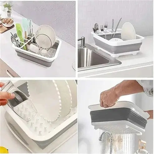 Folding Dish Drainer Rack