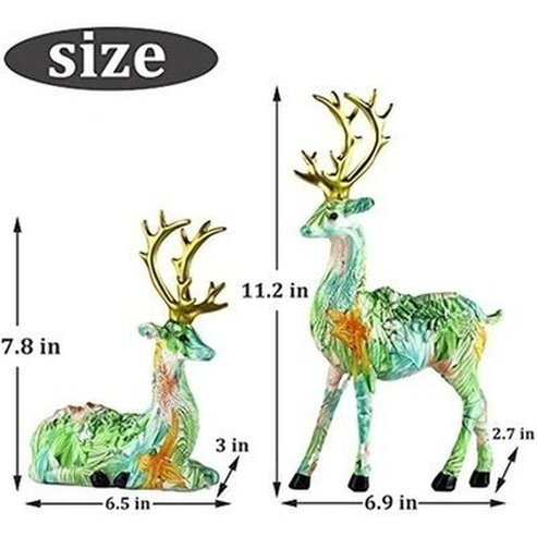 Graceful Resin Deer Statue: Elegant Home Decor Accent