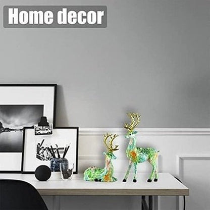 Graceful Resin Deer Statue: Elegant Home Decor Accent