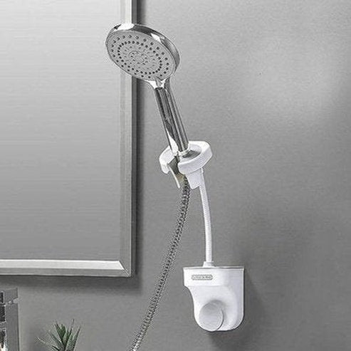 Adjustable Shower Holder Bathroom Accessories Sets Multifunctional Punch-free Traceless Shower Head Holder Storage Shelf. Type: Bathroom Accessory Mounts.