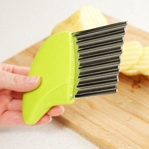 Potato Cutter French Fries Maker Stainless Steel Wavy Knife French Fries Cutter Kitchen Knife French Fries. Kitchen Tools & Utensils. Type: Kitchen Slicers.