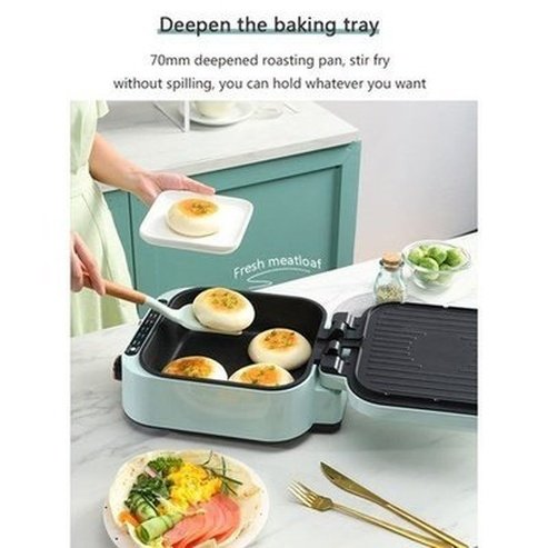 JIQI Household Baking Pan Electric Skillet Double-Sided Heating Pizza Pie Cooking Machine Crepe Pancake Maker BBQ Griddle. Kitchen Appliances: Food Cookers and Steamers