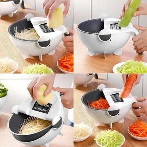 9 in 1 Multifunction Vegetable Cutter with Drainer Basket