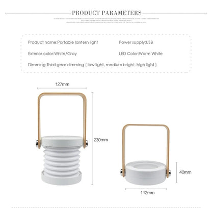 Foldable Touch Dimmable LED Lantern with USB Rechargeable Battery