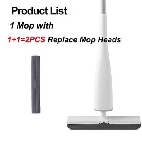 Automatic Self Wringing Mop Flat Mop Easy Mop With PVA Sponge Mop Heads Free Hand Wash Self Wringing For Bedroom Floor Cleaning. Type: Mops.