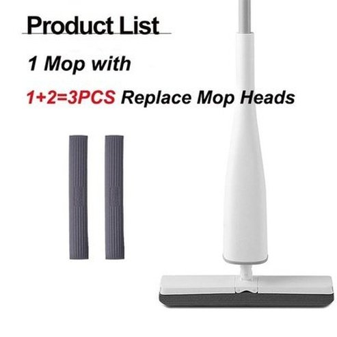 Automatic Self Wringing Mop Flat Mop Easy Mop With PVA Sponge Mop Heads Free Hand Wash Self Wringing For Bedroom Floor Cleaning. Type: Mops.