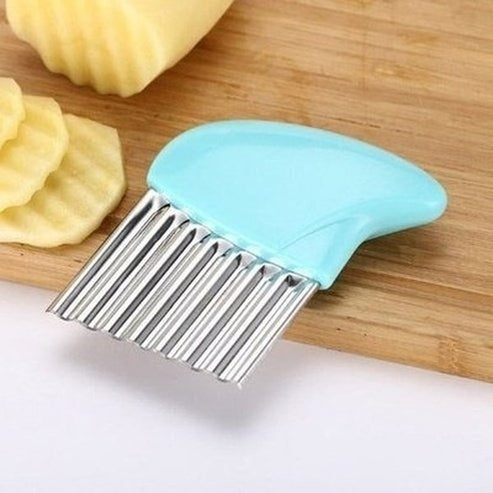 Potato Cutter French Fries Maker Stainless Steel Wavy Knife French Fries Cutter Kitchen Knife French Fries. Kitchen Tools & Utensils. Type: Kitchen Slicers.