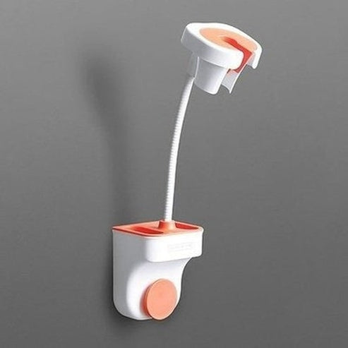 Adjustable Shower Holder Bathroom Accessories Sets Multifunctional Punch-free Traceless Shower Head Holder Storage Shelf. Type: Bathroom Accessory Mounts.