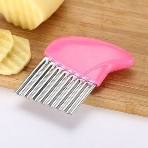 Potato Cutter French Fries Maker Stainless Steel Wavy Knife French Fries Cutter Kitchen Knife French Fries. Kitchen Tools & Utensils. Type: Kitchen Slicers.