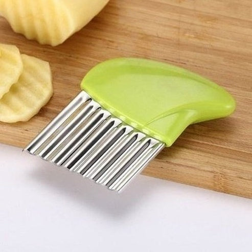 Potato Cutter French Fries Maker Stainless Steel Wavy Knife French Fries Cutter Kitchen Knife French Fries. Kitchen Tools & Utensils. Type: Kitchen Slicers.