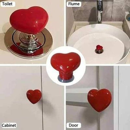 Heart Shaped Push Button Toilet Handle