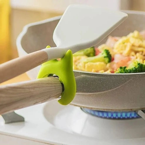 Heat-Resistant Pot Clips: Silicone Spoon Rest for Kitchen