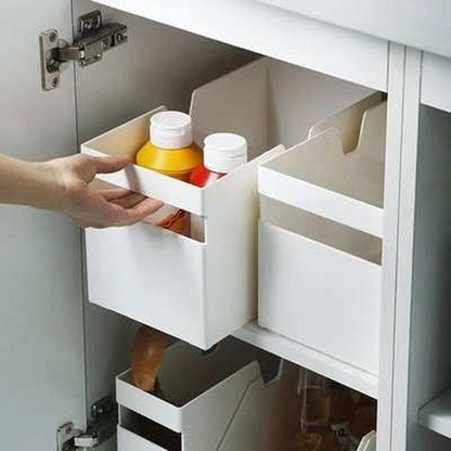 Japanese Kitchen Cabinet Partition Storage Basket