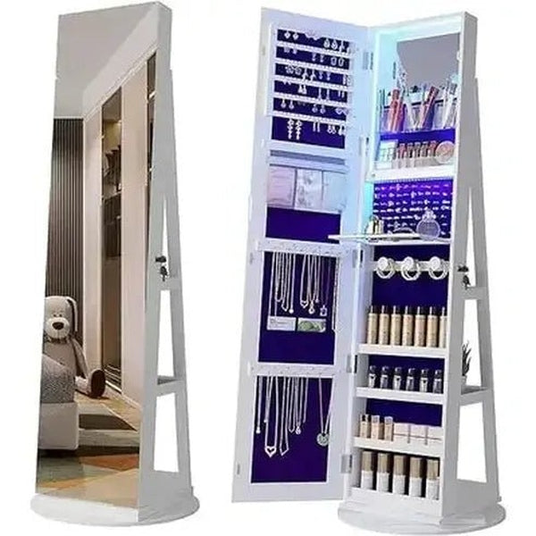 Jewelry Organizer with Door with Full Length Mirror