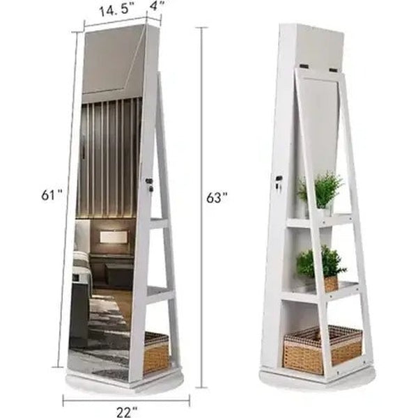 Jewelry Organizer with Door with Full Length Mirror