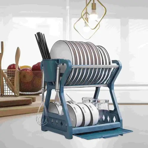 Kitchen Dish Drying Rack with Drain Board