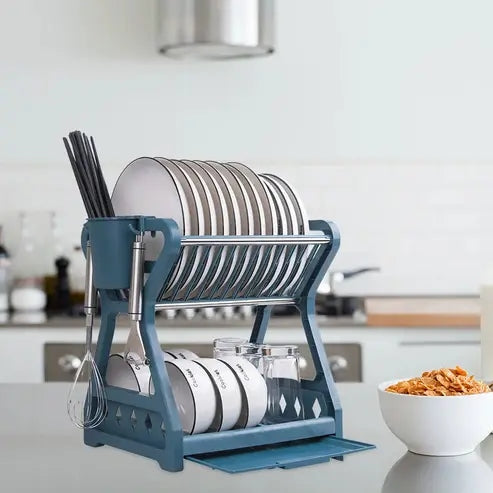 Kitchen Dish Drying Rack with Drain Board