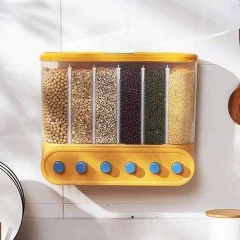 Kitchen Rice Dispenser Wall-mounted Food Storage Containers