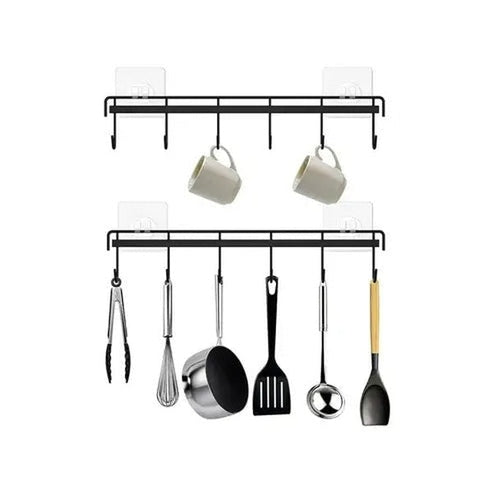 Kitchen Utensil Rack with Hooks