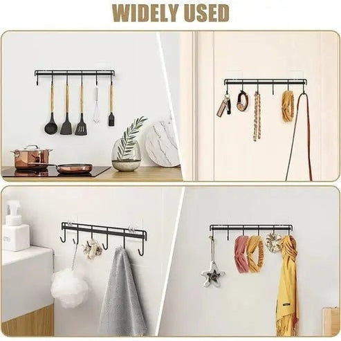 Kitchen Utensil Rack with Hooks