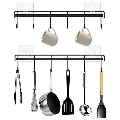 Kitchen Utensil Rack with Hooks