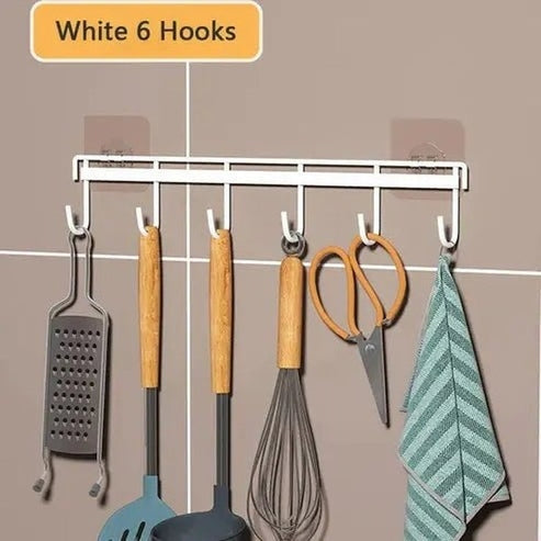 Kitchen Utensil Rack with Hooks