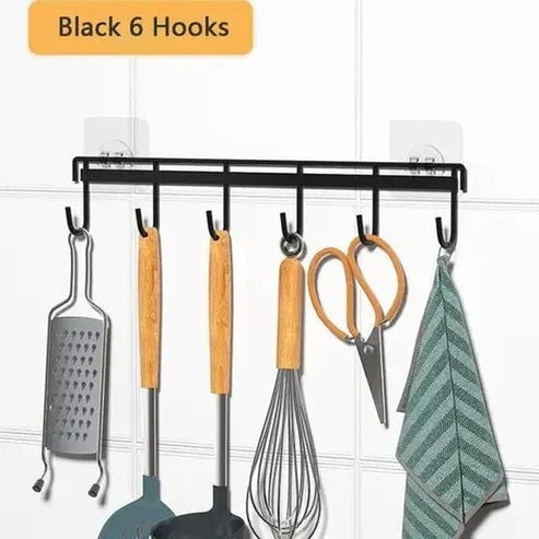 Kitchen Utensil Rack with Hooks