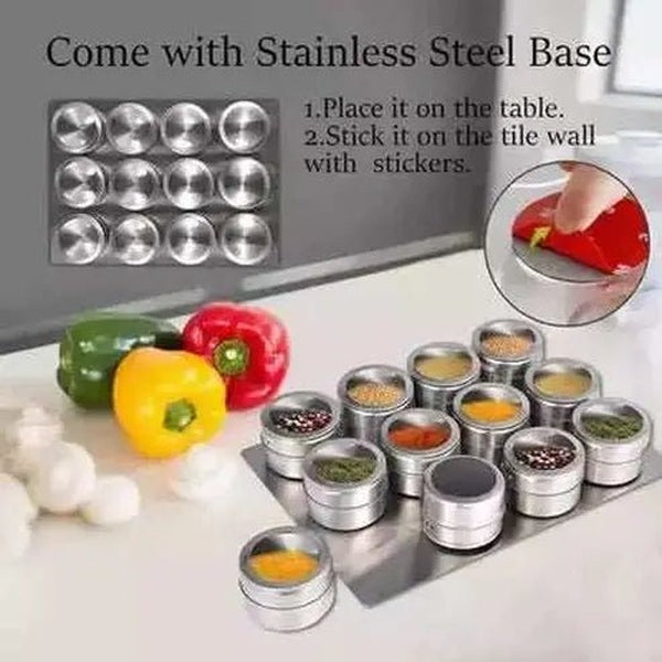 LMETJMA Magnetic Spice Jars