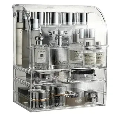 Large Capacity Clear Acrylic Cosmetic Drawer Organizer