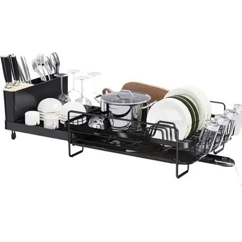 Large Dish Drying Rack with Drainboard Set