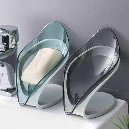 Leaf Type Drain Soap Box Shower Storage Holder for Bathroom Countertop