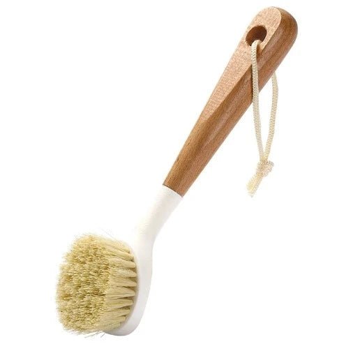 Long Handle Dish Brush: Beechwood & Natural Bristles