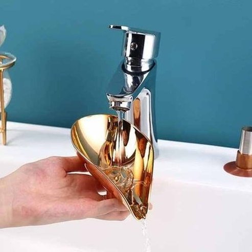 Luxury Golden Leaf Shape Soap Box Drain Soap Holder