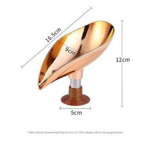 Luxury Golden Leaf Shape Soap Box Drain Soap Holder