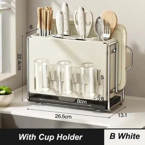 Multi-Functional Countertop Kitchen Knife Storage Block