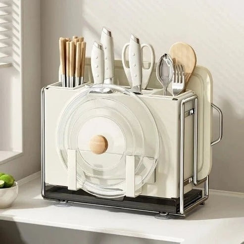 Multi-Functional Countertop Kitchen Knife Storage Block