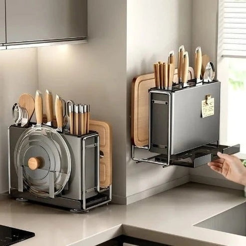 Multi-Functional Countertop Kitchen Knife Storage Block