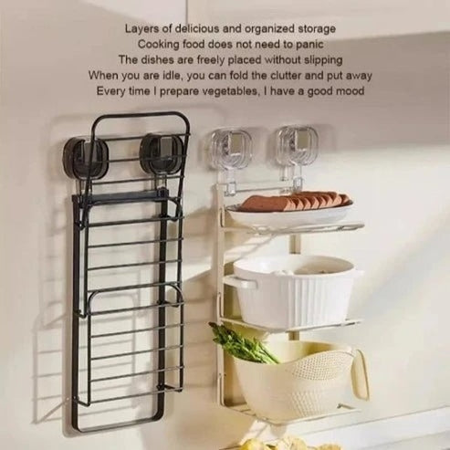 Multi-Layer Kitchen Racks: Food Prep, Dishes & Hot Pot