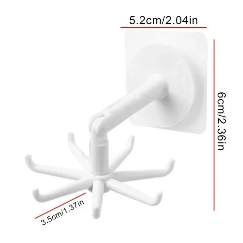 Multi-Purpose Wall Hanger: 360° Rotation for Easy Access