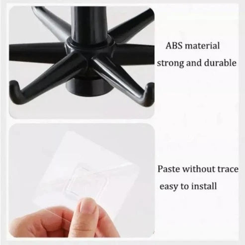 Multi-Purpose Wall Hanger: 360° Rotation for Easy Access