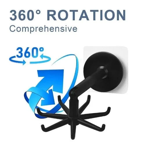 Multi-Purpose Wall Hanger: 360° Rotation for Easy Access