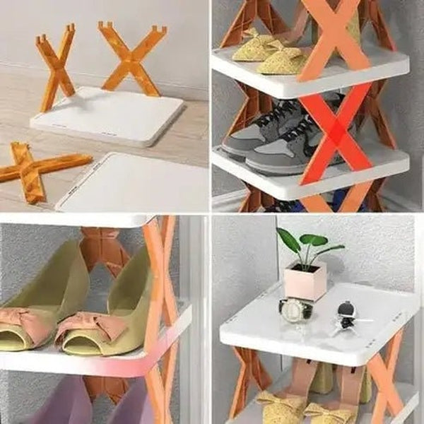 Multi-Tier Tower Floor Shoe Organizer Rack